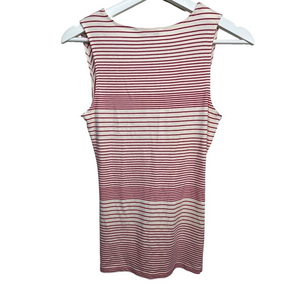Cabi Top Womens XS Shirt Sleeveless Tank V Neck Striped Red Casual Work Summer - Picture 7 of 10